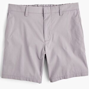 J. Crew 7" stretch tailored chino short with back elastic size 31 Flat Front